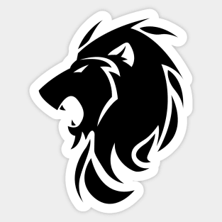 Iconic Lion in Black Sticker